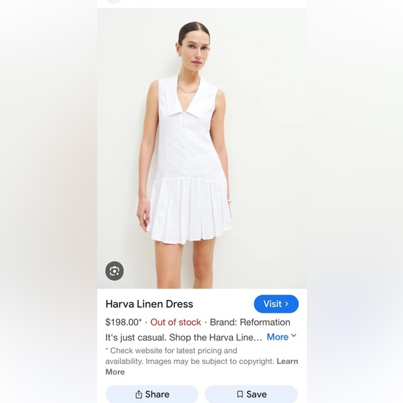 Reformation Harva Linen dress size 6 NWT - Picture 3 of 8